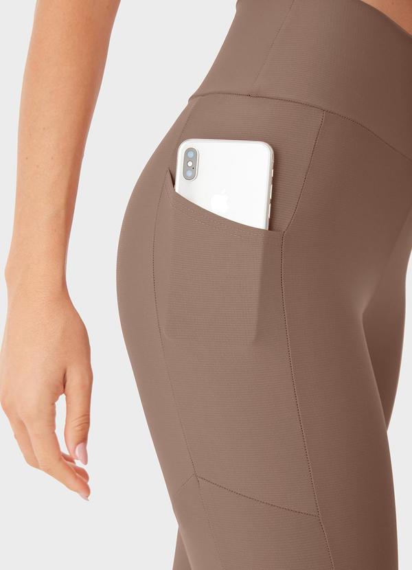 Enfim - Calça Legging Uv50+ com Bolso Active Bege