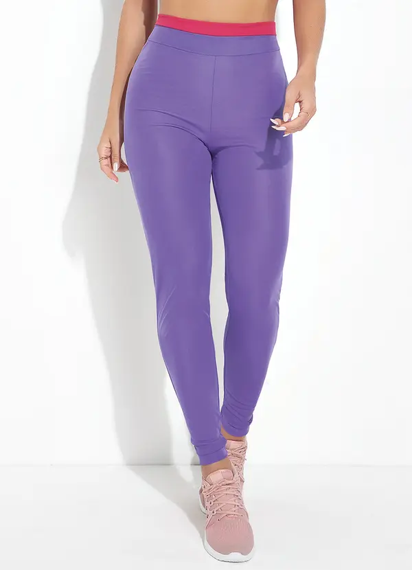 Moda Pop - Calça Roxo em Malha