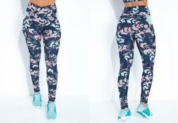 Legging Abstrato com Bolso Lateral Sawary Fitnes