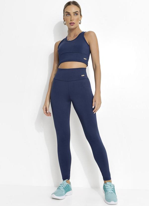 Jancris - Legging Azul Marinho em Malha com Elastano 3