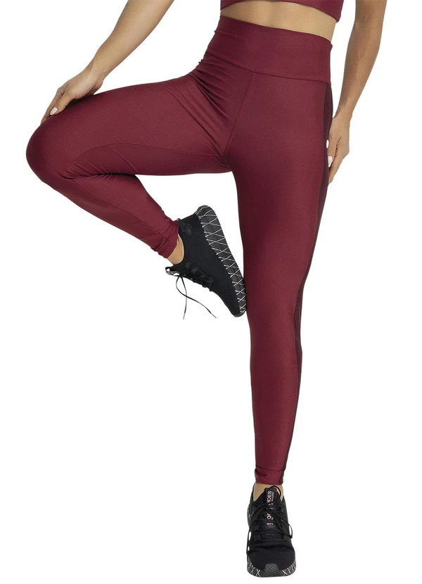 Jancris - Legging Bordô em Malha com Elastano