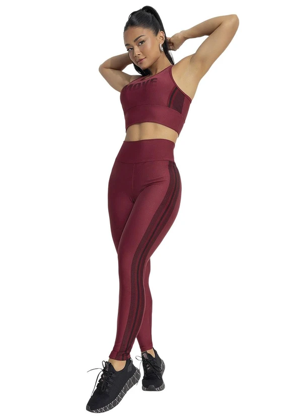 Jancris - Legging Bordô em Malha com Elastano 4