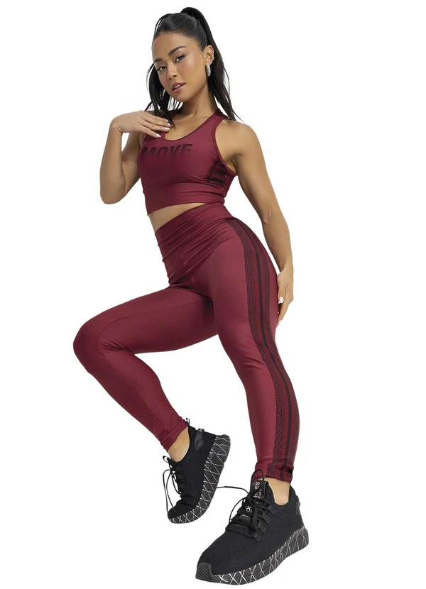 Jancris - Legging Bordô em Malha com Elastano 6