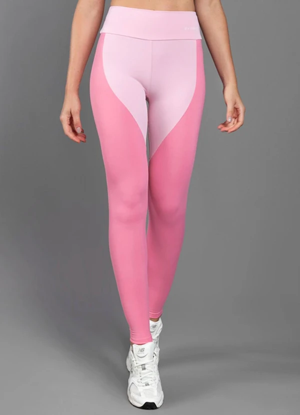 Everfit - Legging Bromelia Recortes Lateral Rosa