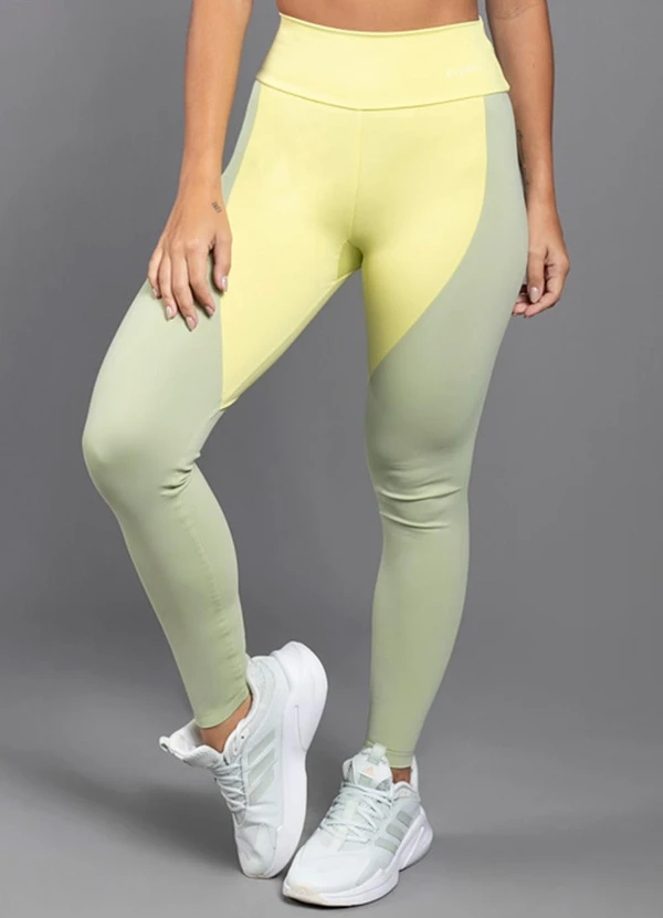 Everfit - Legging Bromelia Recortes Lateral Verde