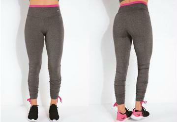 Legging Cinza com Franzidos Sawary Fitness