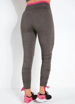 Legging (Cinza) com Franzidos Sawary Fitness - SAWARY FITNESS