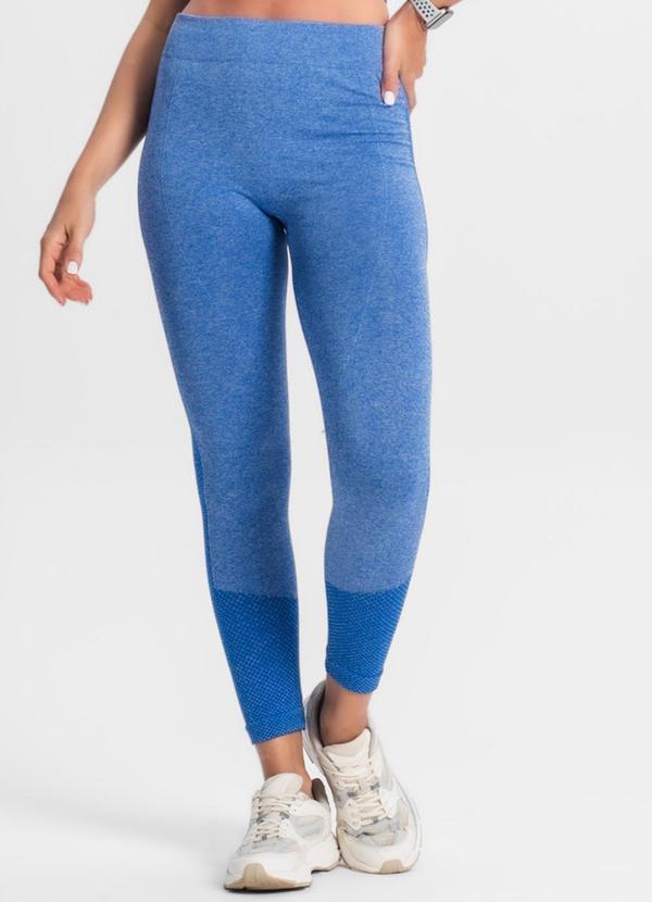 Rovitex - Legging Feminina Cintura Alta Seamless Azul