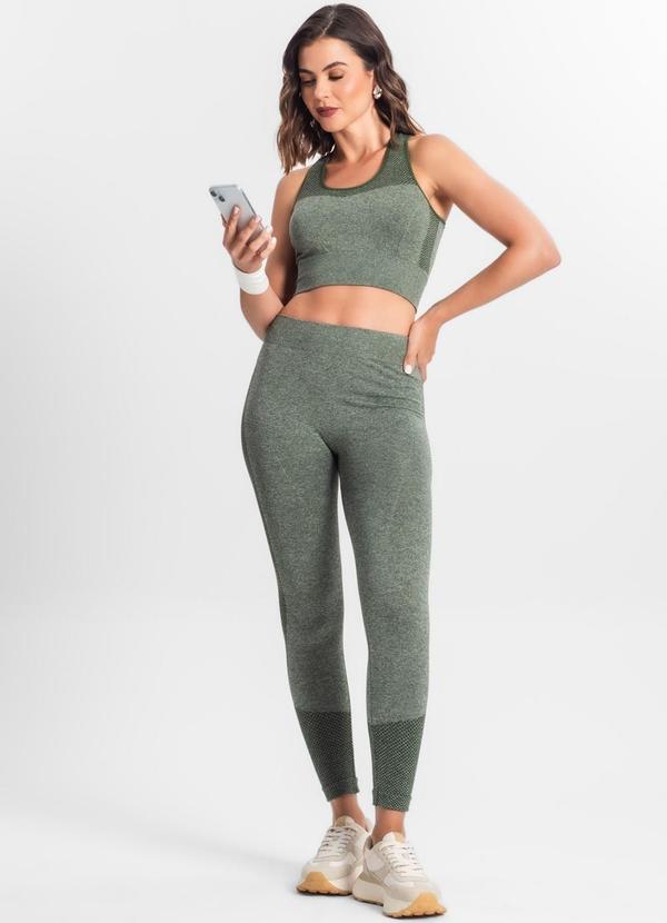 Rovitex - Legging Feminina Cintura Alta Seamless Verde 3