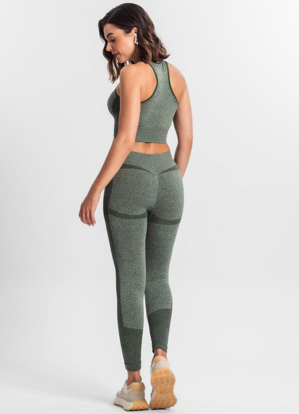 Rovitex - Legging Feminina Cintura Alta Seamless Verde 4