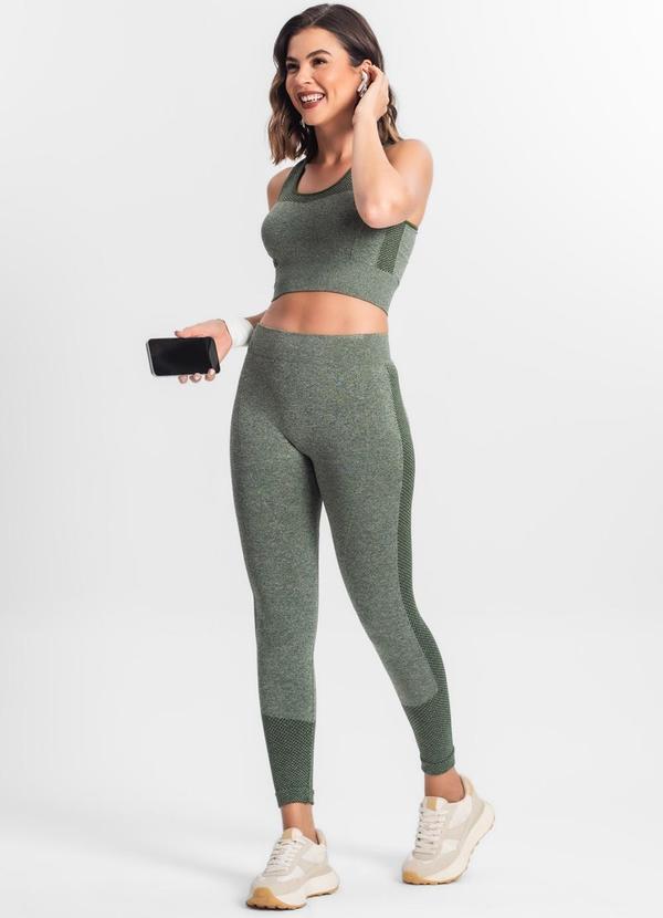 Rovitex - Legging Feminina Cintura Alta Seamless Verde 5