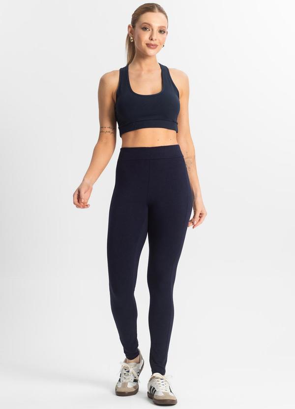 Select - Legging Feminina em Cotton Pesado Azul 3