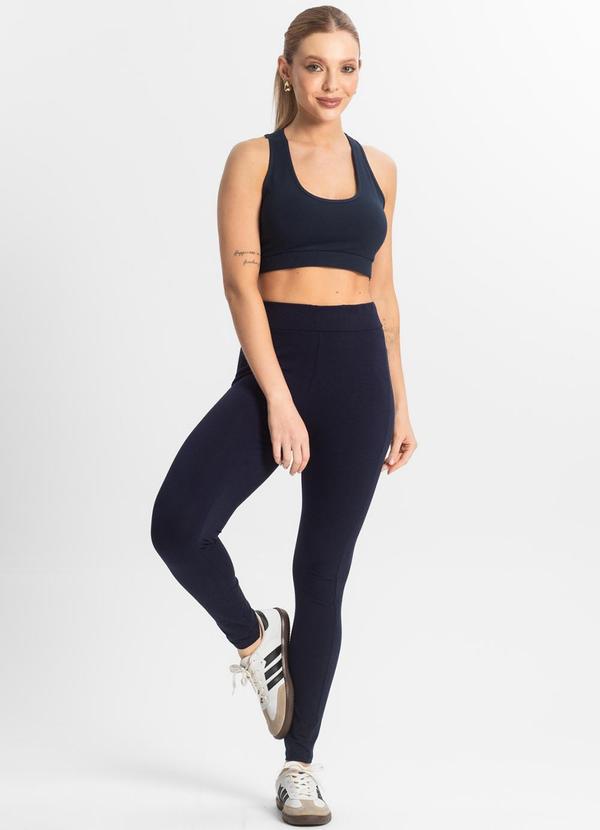 Select - Legging Feminina em Cotton Pesado Azul 5