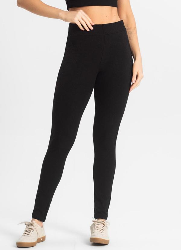 Select - Legging Feminina em Cotton Pesado Preto 1