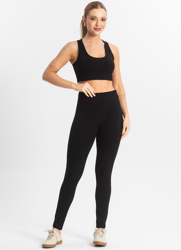 Select - Legging Feminina em Cotton Pesado Preto 3