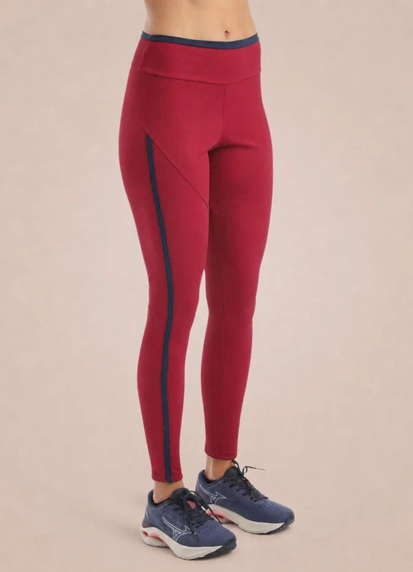Endorfina - Legging Feminina Poliamida Rib Tech Vermelho