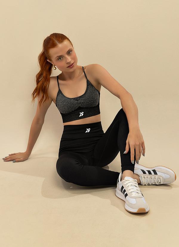 Basic Pro - Legging Fitness Canelada Preto 3