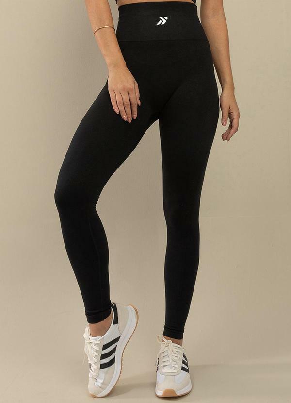 Basic Pro - Legging Fitness Modeladora Lisa Preto