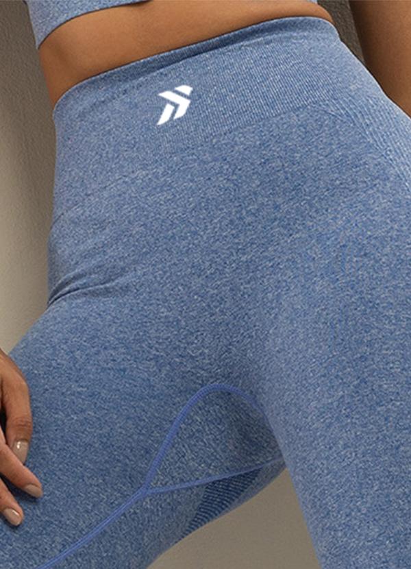 Basic Pro - Legging Fitness Modeladora Mescla Azul 4