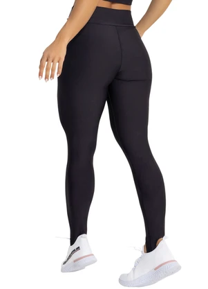 Jancris - Legging Fusô Preto em Malha com Elastano - JANCRIS