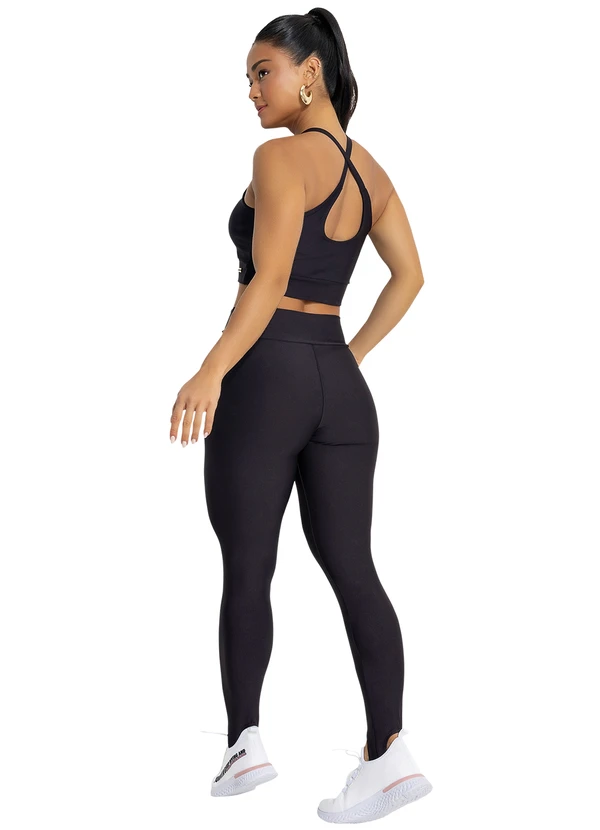 Jancris - Legging Fusô Preto em Malha com Elastano 4