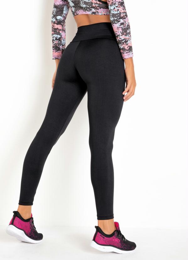 Sawary Fitness - Legging Preta com Cós Largo 2