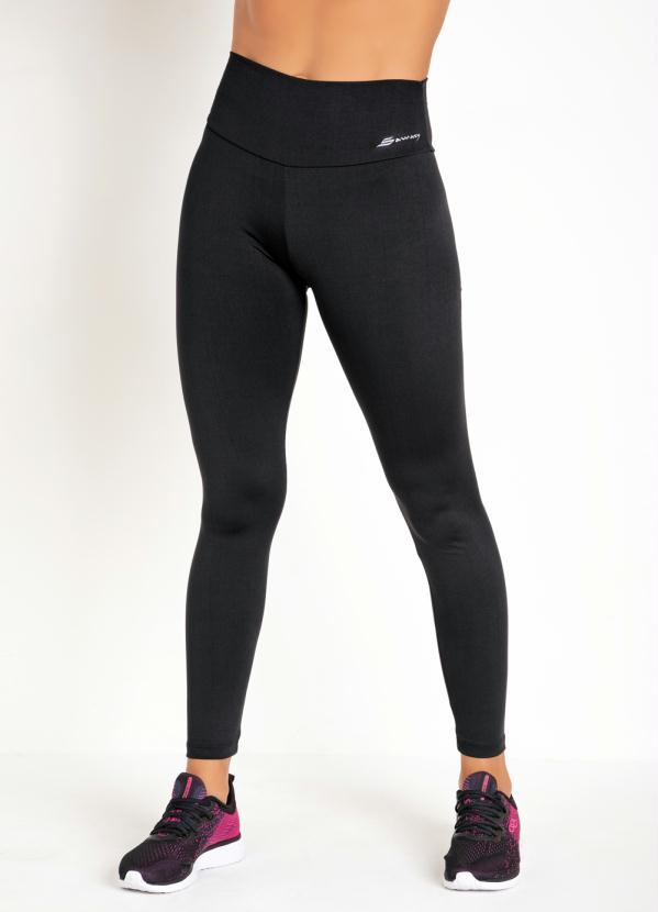 Sawary Fitness - Legging Preta com Cós Largo 5