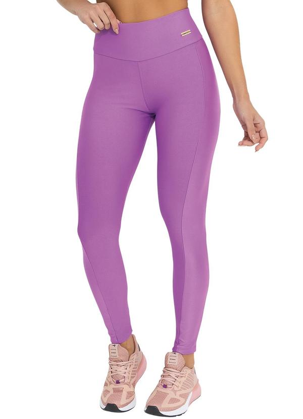 Jancris - Legging Roxo em Malha com Elastano