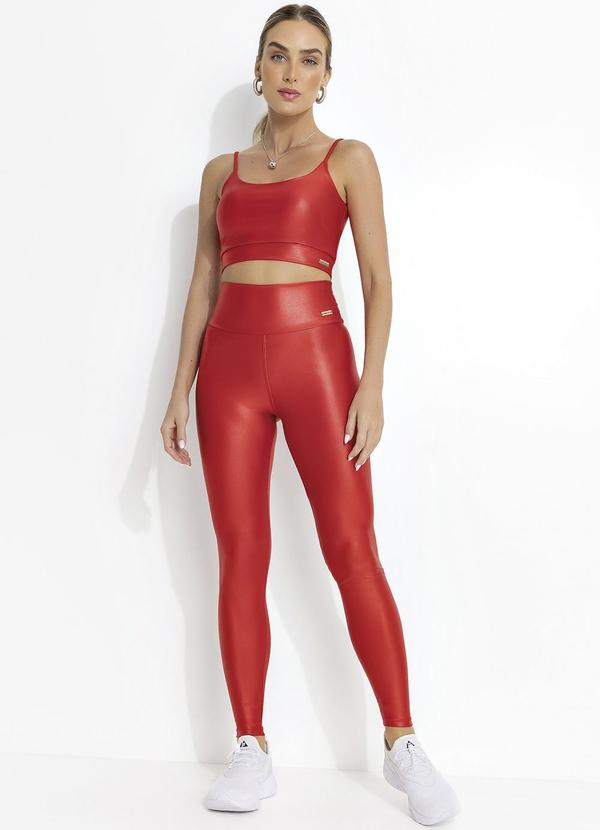 Jancris - Legging Vermelho em Malha com Elastano 3