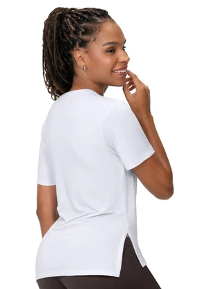 Zee Rucci - Camiseta Alongada Abertura Lateral Branco - ZEE RUCCI