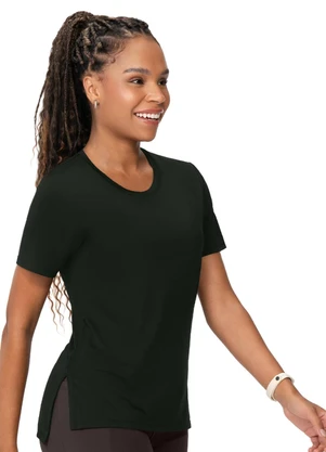 Zee Rucci - Camiseta Alongada Abertura Lateral Preto - ZEE RUCCI