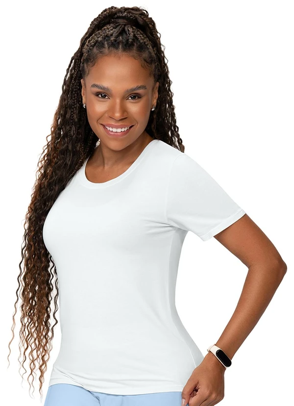 Zee Rucci - Camiseta Feminina Modal Gola Redonda Branco