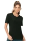 Zee Rucci - Camiseta Feminina Modal Gola Redonda Azul Claro - variação: Preto