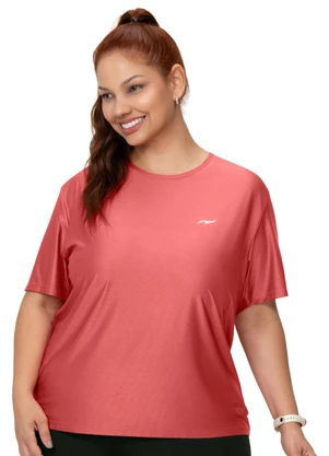 Zee Rucci - Camiseta Feminina Plus Size Secagem Rápida Rosa - ZEE RUCCI