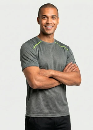 Yends Fashion - Camiseta Fitness Dry Fit Masculina Cinza - YENDS FASHION