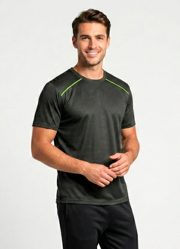 Yends Fashion - Camiseta Fitness Dry Fit Masculina Preto 2