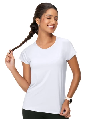 Zee Rucci - Camiseta Fitness Manga Raglan Lisa Branco - ZEE RUCCI