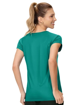 Zee Rucci - Camiseta Fitness Manga Raglan Lisa Verde - ZEE RUCCI