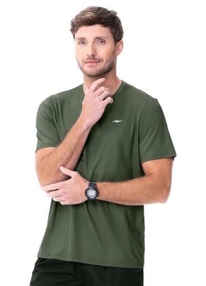 Zee Rucci - Camiseta Fitness Masculina Lisa Verde Alcaparra - ZEE RUCCI