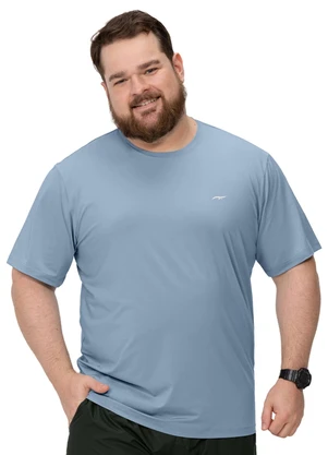 Zee Rucci - Camiseta Fitness Masculina Plus Lisa Azul Claro - ZEE RUCCI