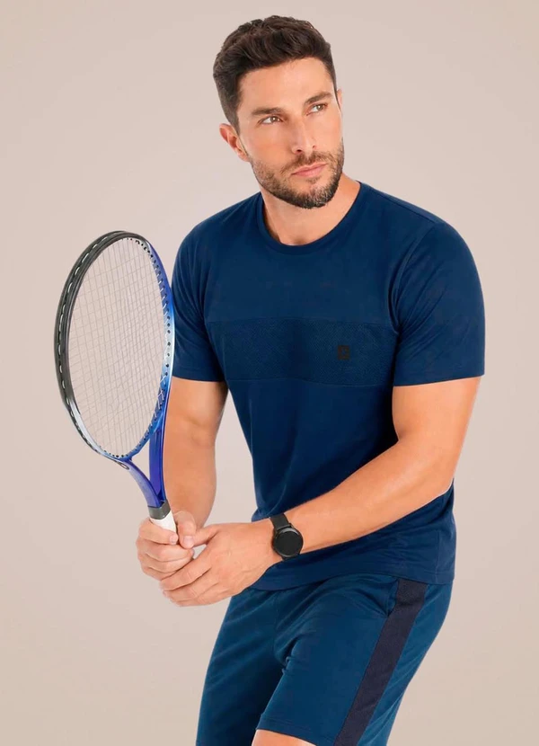 Endorfina - Camiseta Masculina Action Dry Azul