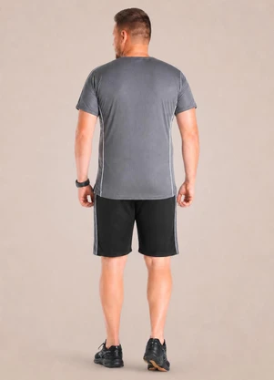 Endorfina - Camiseta Plus Size Masculina Fit Square Cinza - ENDORFINA