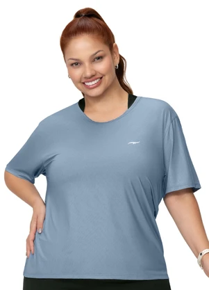 Zee Rucci - Camiseta Plus Size Secagem Rápida Azul Claro - ZEE RUCCI