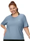 Zee Rucci - Camiseta Plus Size Secagem Rápida Branco - variação: Azul Claro