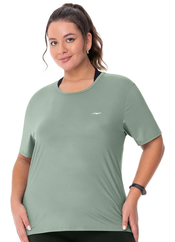 Zee Rucci - Camiseta Plus Size Secagem Rápida Verde Grigio