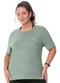 Zee Rucci - Camiseta Plus Size Secagem Rápida Azul Navy - variação: Verde Grigio