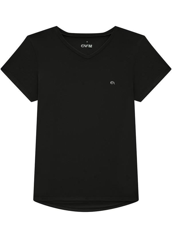 Enfim - Camiseta Preta Mullet Dry
