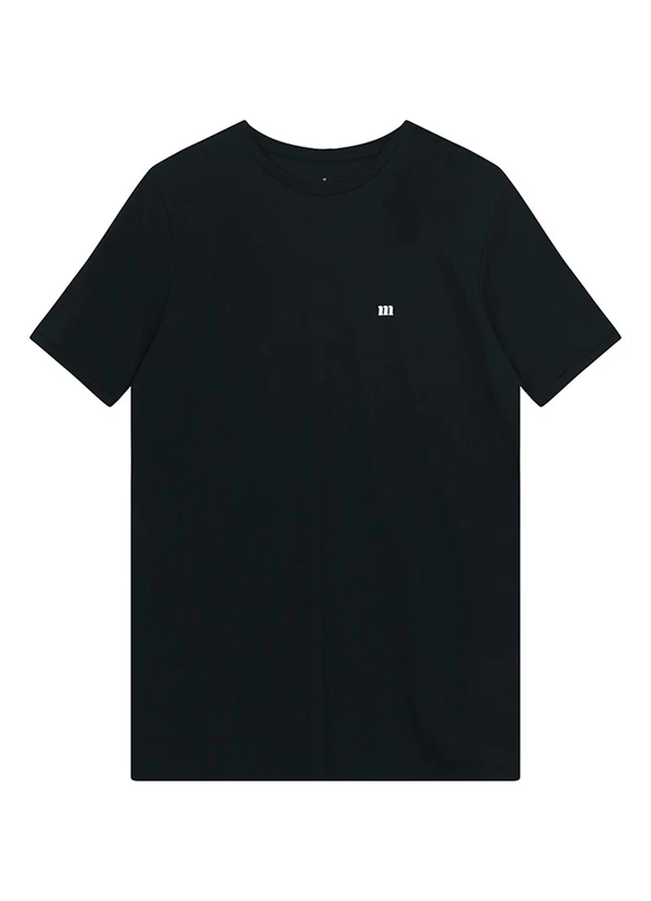 Malwee - Camiseta Slim Creponada Active Preto