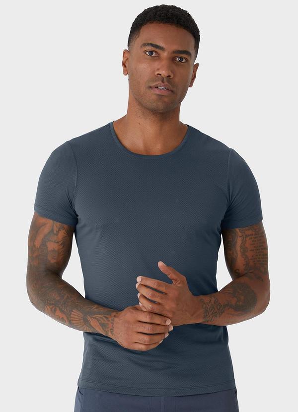 Enfim - Camiseta Slim Dry Active Cinza Chumbo