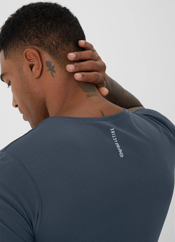 Enfim - Camiseta Slim Dry Active Cinza Chumbo 3